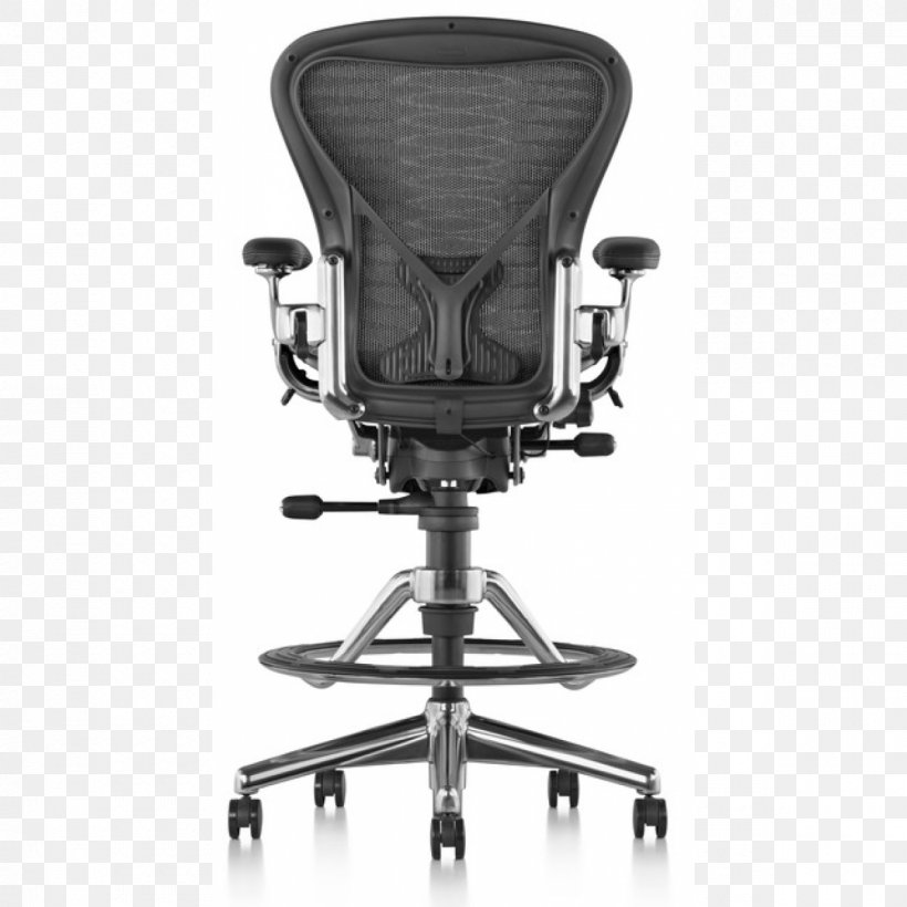 Aeron Chair Office & Desk Chairs Standing Desk Herman Miller, PNG, 1200x1200px, Aeron Chair, Armrest, Bill Stumpf, Black, Camera Accessory Download Free