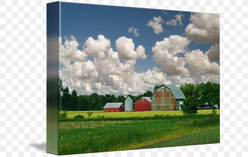 Farm Painting Rural Area Energy Sky Plc, PNG, 650x518px, Farm, Barn, Cloud, Energy, Field Download Free