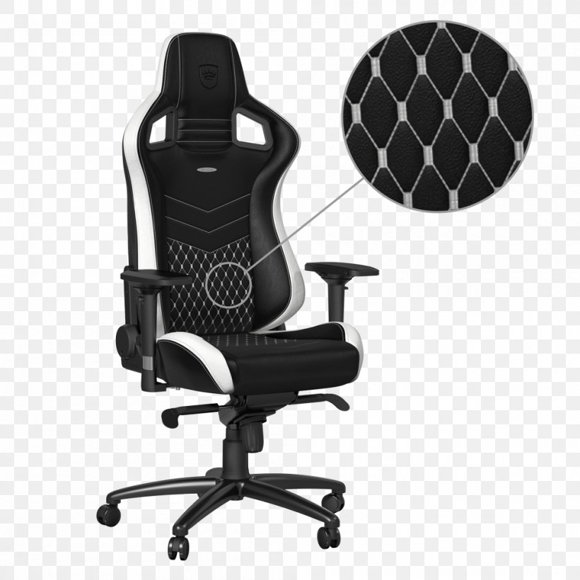 Office & Desk Chairs Gaming Chair Noblechairs Swivel Chair, PNG, 1000x1000px, Office Desk Chairs, Armrest, Artificial Leather, Bicast Leather, Black Download Free