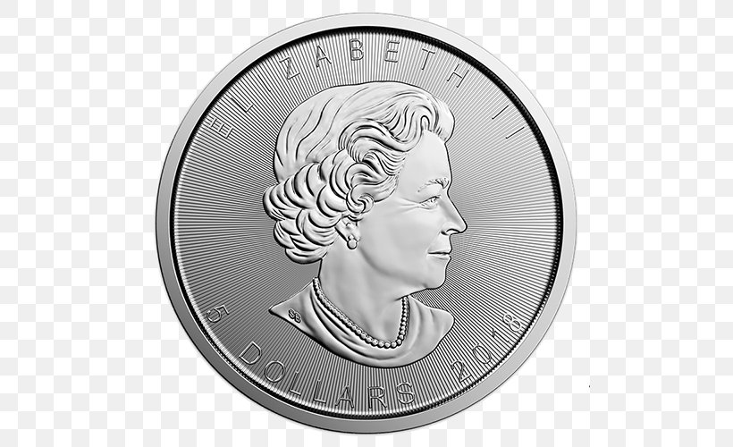 Canada Canadian Gold Maple Leaf Canadian Silver Maple Leaf Royal Canadian Mint Bullion Coin, PNG, 500x500px, Canada, Black And White, Bullion, Bullion Coin, Canadian Dollar Download Free