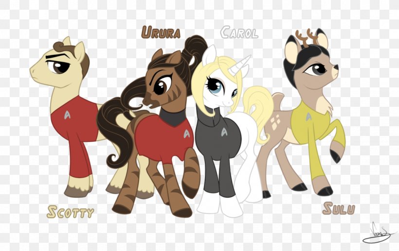 Pony Uhura Scotty Spock Hikaru Sulu, PNG, 1124x710px, Pony, Art, Carnivoran, Cartoon, Cat Like Mammal Download Free