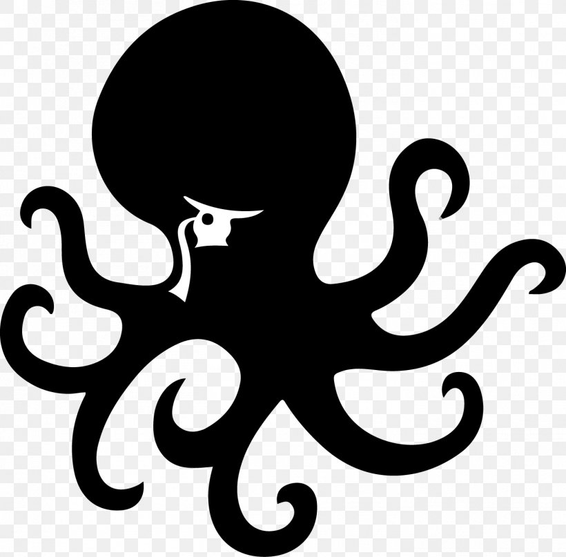 Octopus Logo Clip Art, PNG, 1406x1385px, Octopus, Advertising, Artwork, Black And White, Cephalopod Download Free