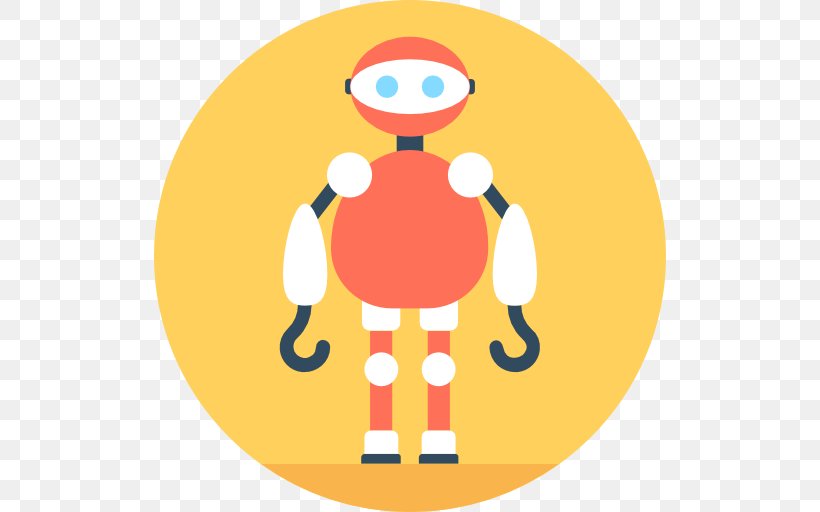 Robot, PNG, 512x512px, Logo, Area, Cartoon, Fictional Character, Orange Download Free