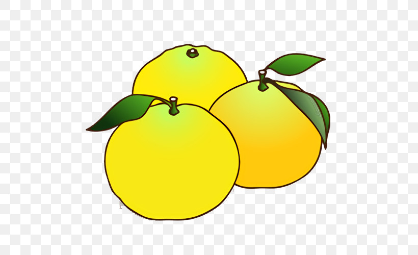 Lemon Citron Yellow Leaf Yuzu, PNG, 500x500px, Lemon, Apple, Biology, Citron, Leaf Download Free
