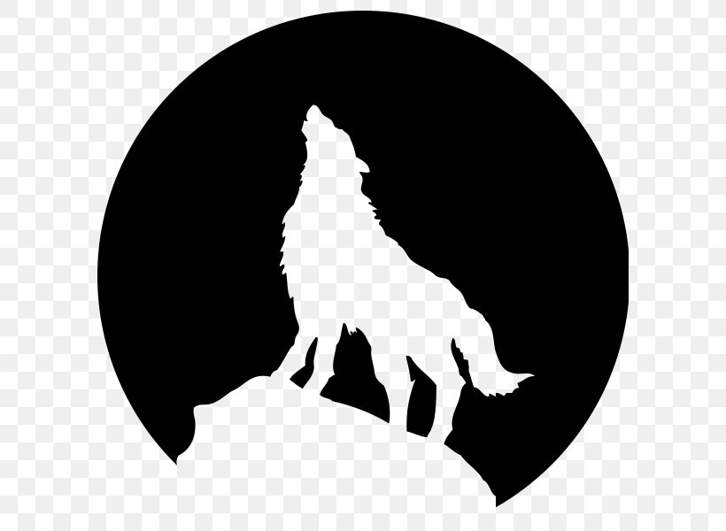 Gray Wolf Wall Decal Art, PNG, 600x600px, Gray Wolf, Art, Black, Black And White, Carnivoran Download Free