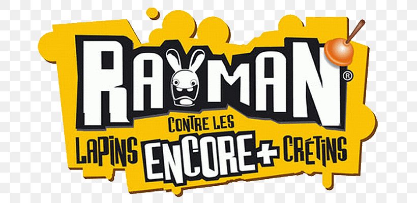 Rayman Raving Rabbids 2 Rayman Raving Rabbids: TV Party Rayman 2: The Great Escape Wii, PNG, 690x400px, Rayman Raving Rabbids 2, Area, Banner, Brand, Logo Download Free