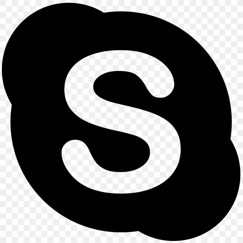 Skype For Business Logo, PNG, 2608x2612px, Skype, Area, Black And White, Brand, Instant Messaging Download Free