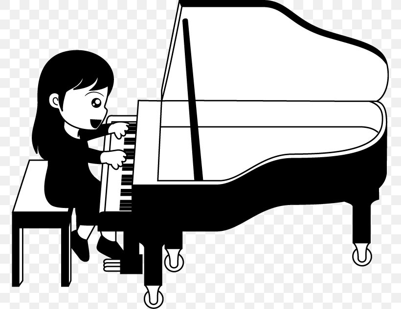 Grand Piano Interpretació Musical Black And White, PNG, 771x633px, Watercolor, Cartoon, Flower, Frame, Heart Download Free