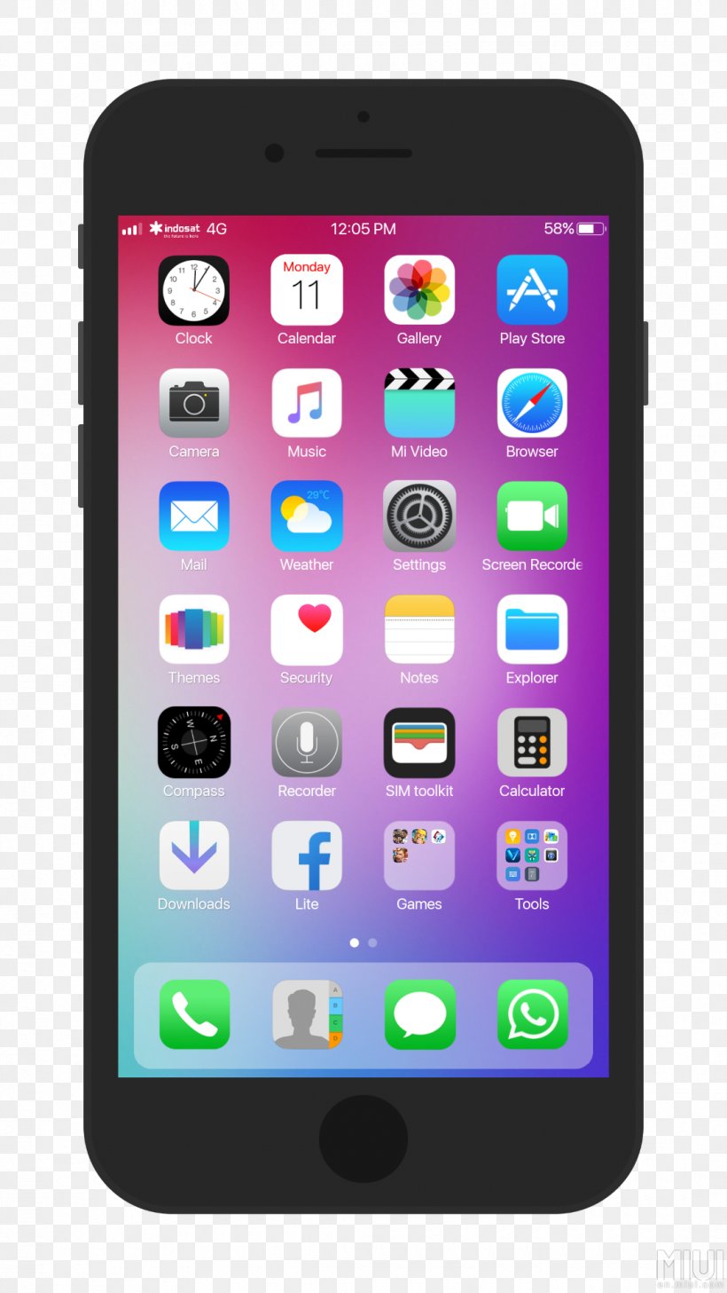 Feature Phone Smartphone Apple IPhone 7 Plus MIUI, PNG, 1080x1920px, Feature Phone, Apple Iphone 7 Plus, Cellular Network, Communication Device, Electronic Device Download Free