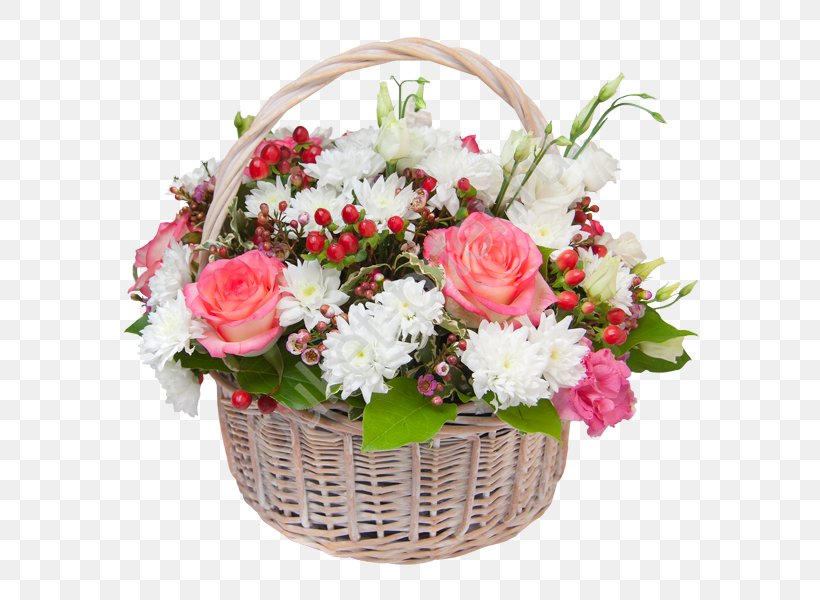 Flower Bouquet Basket Floristry Rose, PNG, 600x600px, Flower Bouquet, Arrangement, Artificial Flower, Basket, Cut Flowers Download Free