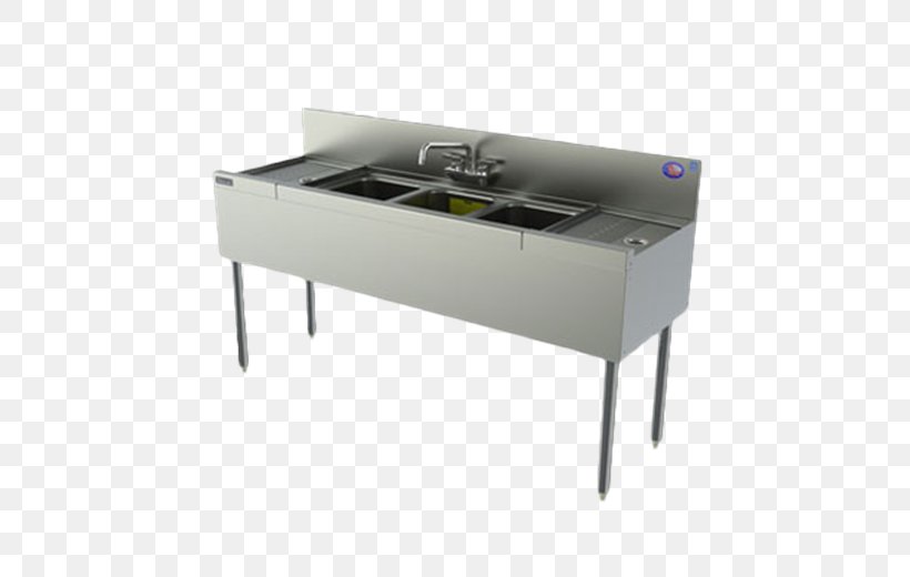 Sink Stainless Steel Table Perlick Corporation BK Resources BKUBW, PNG, 520x520px, Sink, Bar, Bowl, Foodservice, Furniture Download Free