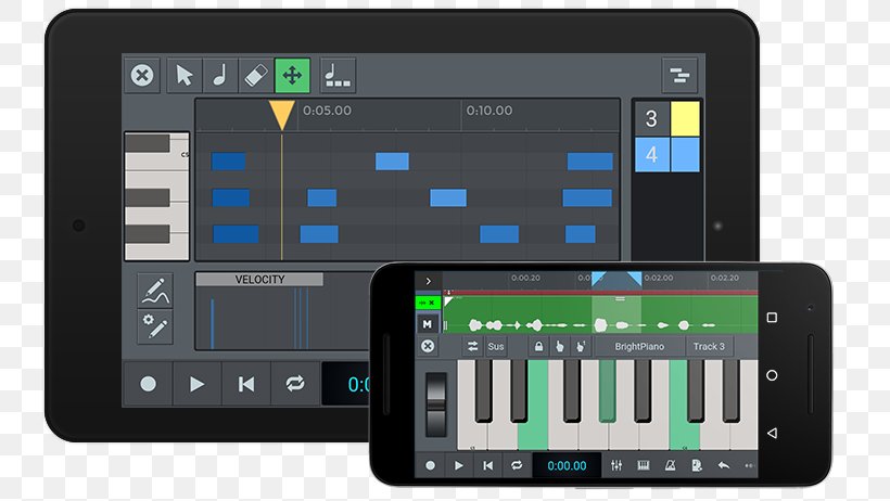 Smartphone N-Track Studio Computer Software Digital Audio Workstation Android, PNG, 800x462px, Watercolor, Cartoon, Flower, Frame, Heart Download Free