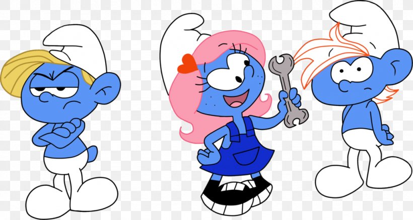 Smurfette Clumsy Smurf Vexy Gutsy Smurf Jokey Smurf, PNG, 1024x548px, Watercolor, Cartoon, Flower, Frame, Heart Download Free