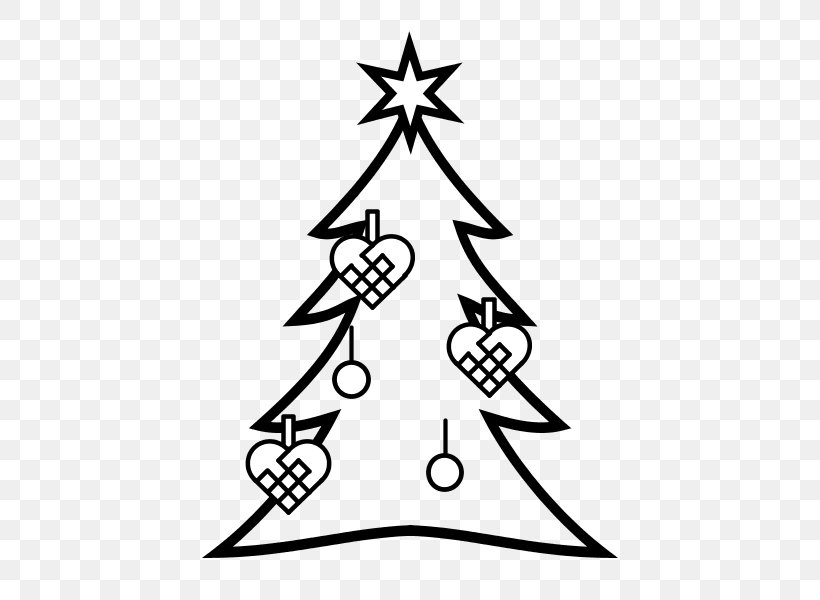 Christmas Tree Christmas Day Clip Art Christmas Ornament, PNG, 600x600px, Christmas Tree, Area, Art, Artwork, Black And White Download Free