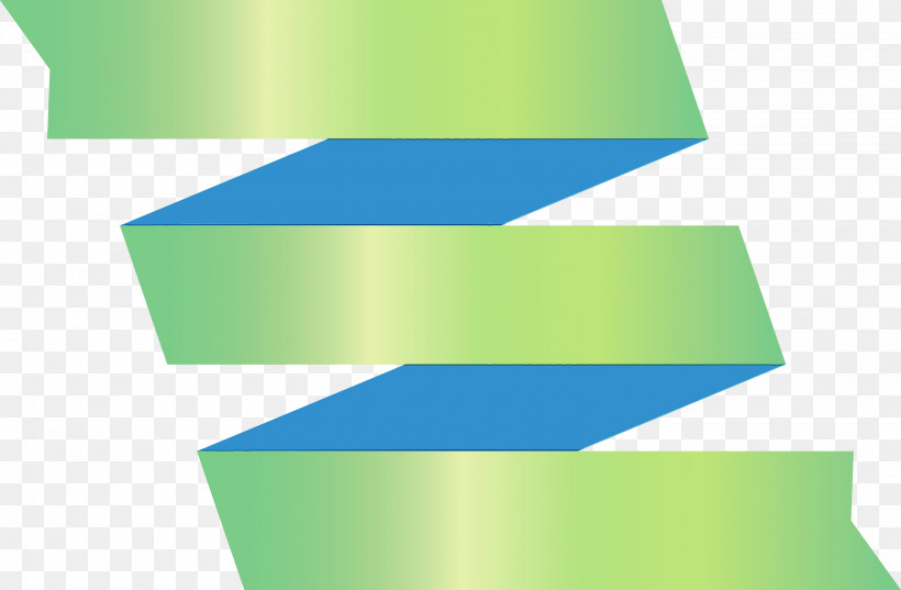 Green Blue Line Font, PNG, 3000x1967px, Ribbon, Blue, Green, Line, Multiple Ribbon Download Free