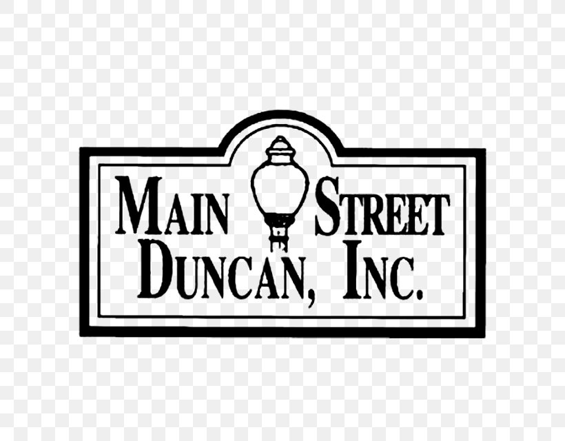 Main Street Duncan Program Logo Chisholm Trail Tourist Attraction Brand, PNG, 640x640px, Logo, Area, Black, Black And White, Brand Download Free