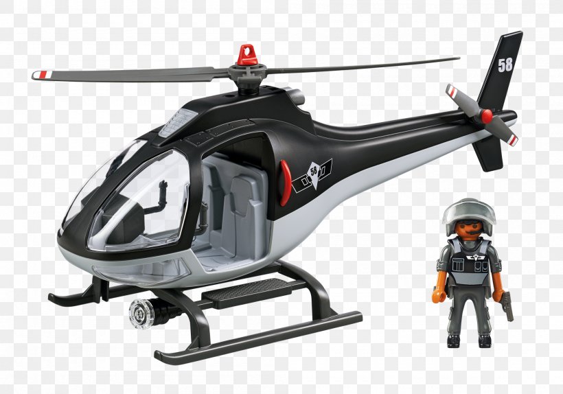Amazon.com Helicopter Toy Playmobil Police, PNG, 2000x1400px, Amazoncom, Aircraft, Construction Set, Game, Helicopter Download Free