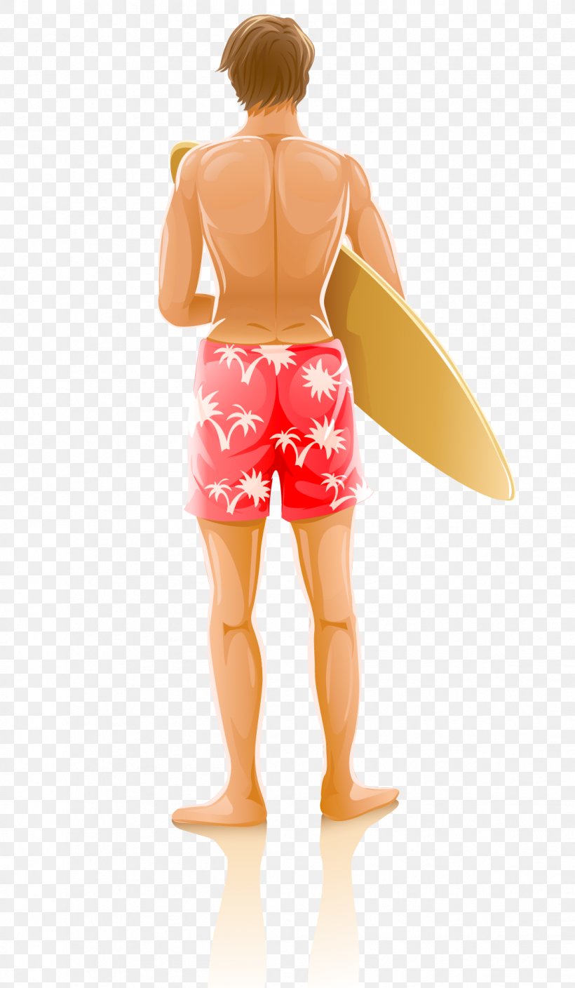 Beach Surfing Illustration, PNG, 1109x1905px, Beach, Cdr, Joint, Muscle, Orange Download Free