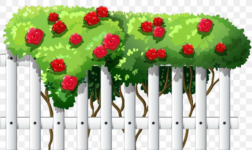 Fence Plant Rose Clip Art, PNG, 4000x2381px, Fence, Drawing, Floral Design, Floristry, Flower Download Free