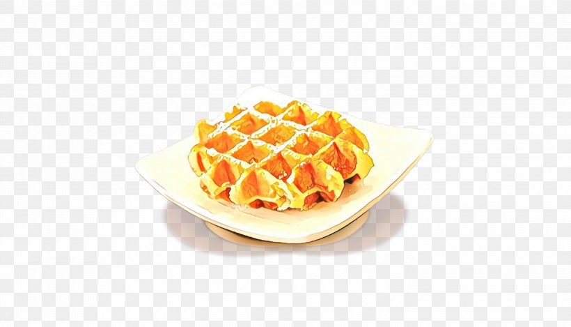 Orange, PNG, 3000x1719px, Cartoon, Belgian Waffle, Breakfast, Cuisine, Dish Download Free