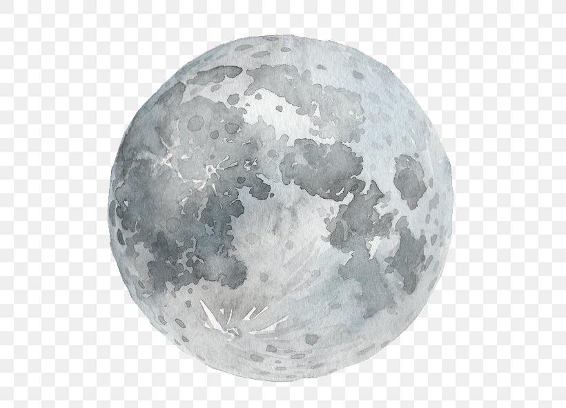 Watercolor Painting Full Moon Photography, PNG, 591x591px, Watercolor Painting, Full Moon, Impact Crater, Lunar Phase, Moon Download Free