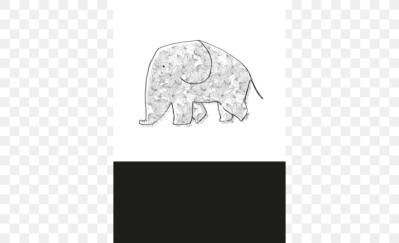 Elephantidae White Drawing, PNG, 500x500px, Elephantidae, Black And White, Drawing, Elephant, Elephants And Mammoths Download Free