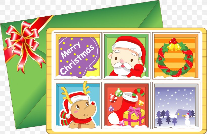 Santa Claus Christmas Card Illustration, PNG, 2987x1939px, Santa Claus, Art, Christmas, Christmas Card, Christmas Decoration Download Free