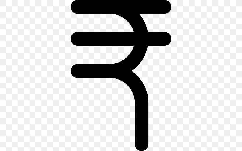 Indian Rupee Sign Currency Symbol, PNG, 512x512px, Indian Rupee Sign, Black, Black And White, Coin, Currency Download Free
