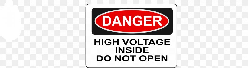 Signage Label High Voltage, PNG, 2400x660px, Sign, Area, Brand, Electricity, High Voltage Download Free