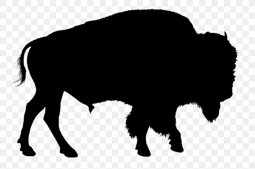 American Bison Muskox Silhouette, PNG, 960x635px, American Bison, Bison, Black, Black And White, Bull Download Free