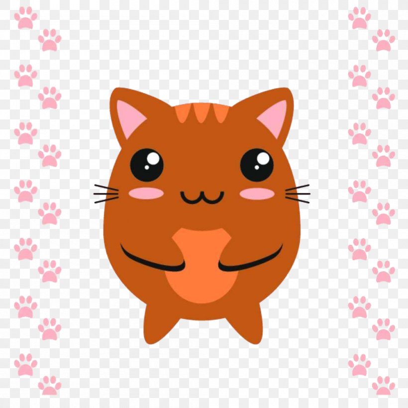 Cat Cartoon Kavaii Illustration, PNG, 1000x1000px, Cat, Art, Carnivoran, Cartoon, Cat Like Mammal Download Free