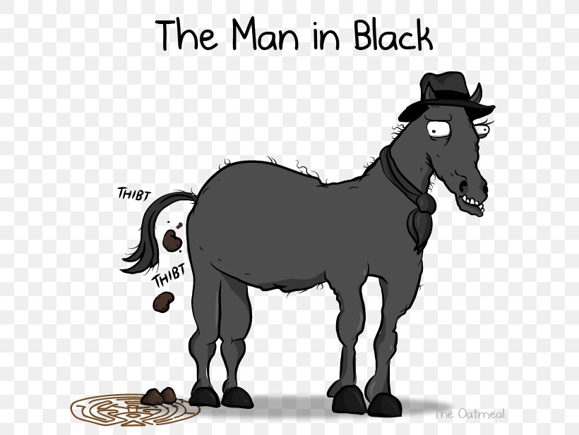 Mule Stallion Mustang Mane Colt, PNG, 636x617px, Mule, Black And White, Bridle, Cartoon, Character Download Free