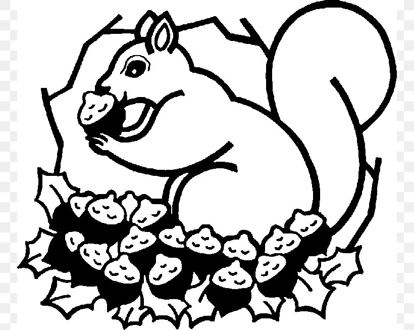 Squirrel Nut Clip Art, PNG, 752x653px, Squirrel, Art, Artwork, Black, Black And White Download Free