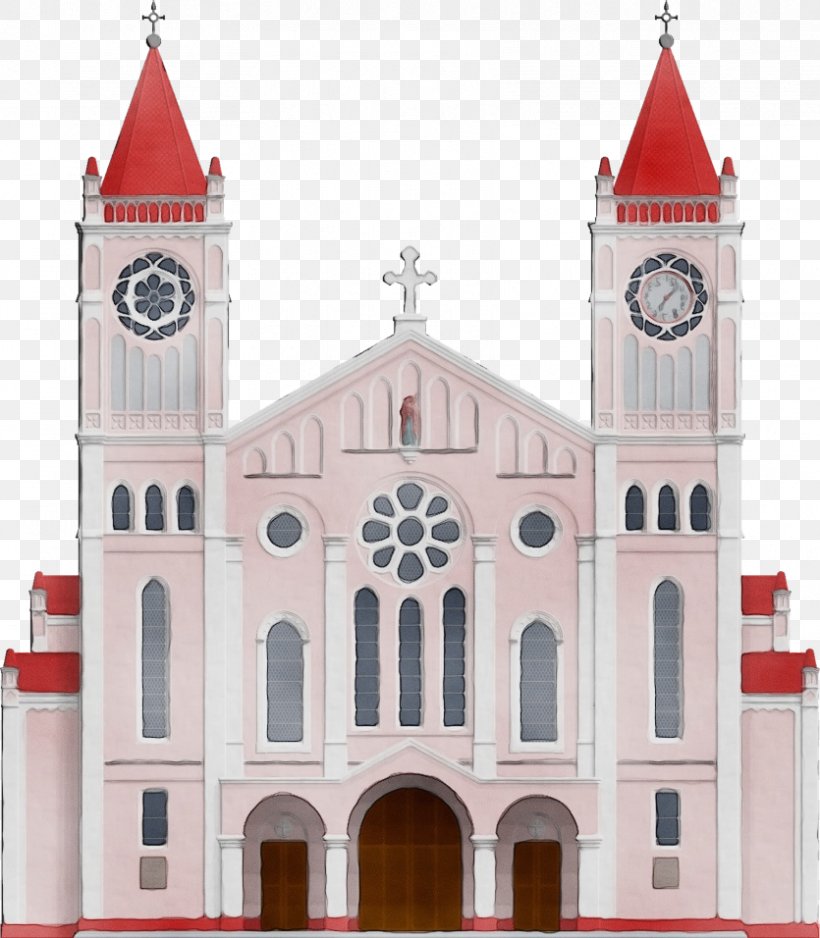 Landmark Medieval Architecture Red Parish Architecture, PNG, 835x956px, Watercolor, Architecture, Building, Church, Classical Architecture Download Free