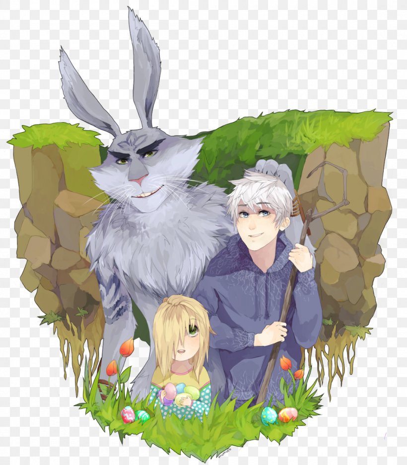 Bunnymund Rabbit Jack Frost Sophie Bennett Easter Bunny, PNG, 1100x1257px, Watercolor, Cartoon, Flower, Frame, Heart Download Free