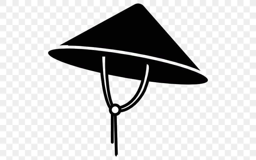 Asian Conical Hat Little Saigon Inn, PNG, 512x512px, Asian Conical Hat, Black, Black And White, Flat Design, Hat Download Free