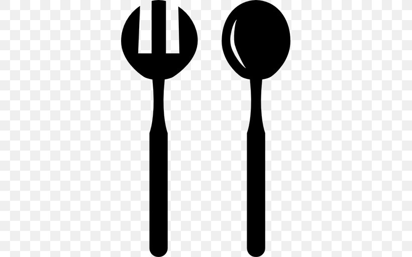 Knife Fork Spoon Salad, PNG, 512x512px, Knife, Black And White, Cutlery, Eating, Fork Download Free