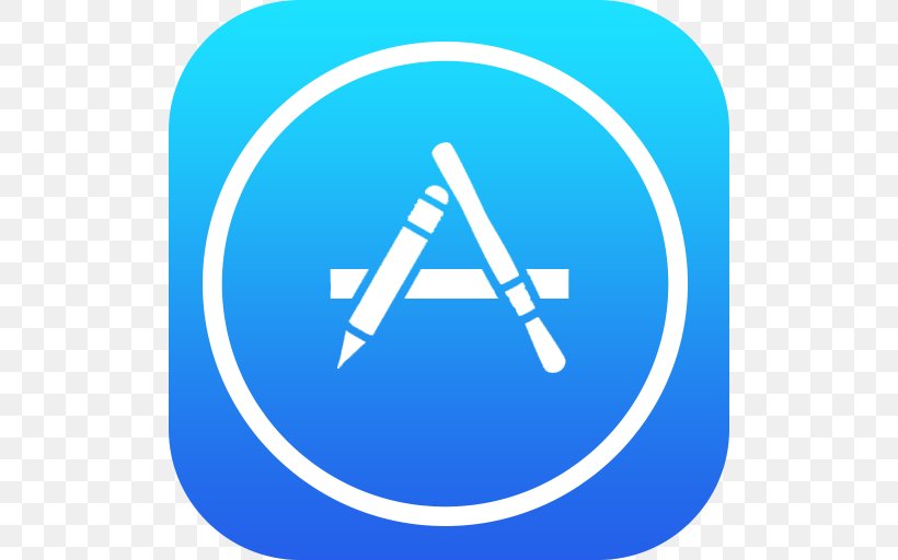Blue Area Symbol Brand, PNG, 512x512px, App Store, Apple, Area, Blue, Brand Download Free