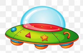 Hand-painted UFO - Unidentified Flying Object Cartoon Clip Art PNG