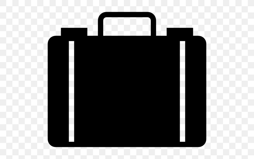 Rectangle Black And White Black, PNG, 512x512px, Briefcase, Baggage, Black, Black And White, Brand Download Free