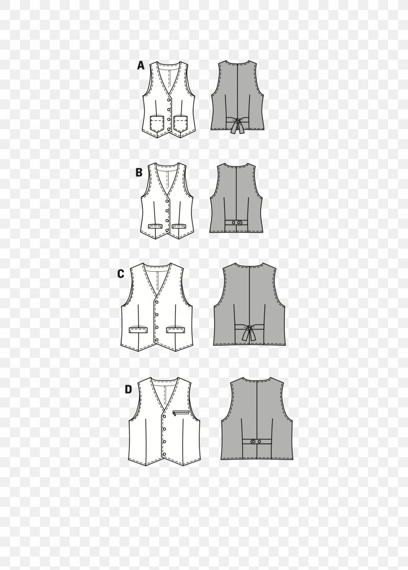 Pattern Gilets Fashion Waistcoat, PNG, 1286x1800px, Gilets, Area, Black And White, Blouse, Clothing Download Free