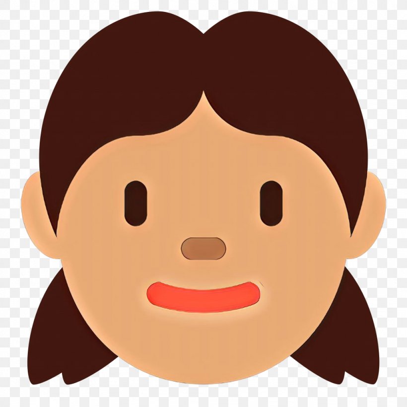 Smiley Face Background, PNG, 1024x1024px, Cartoon, Black Hair, Brown, Brown Hair, Cheek Download Free