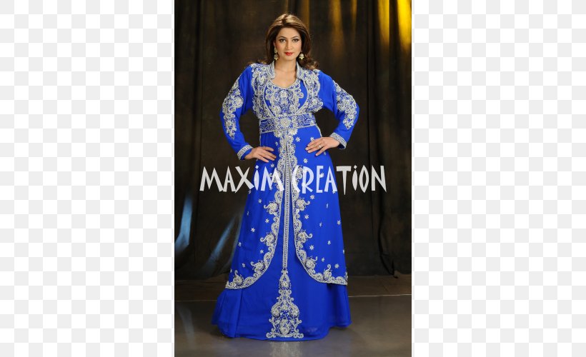 Blue Gown Kaftan Dress Takchita, PNG, 500x500px, Blue, Abaya, Cobalt Blue, Costume, Costume Design Download Free
