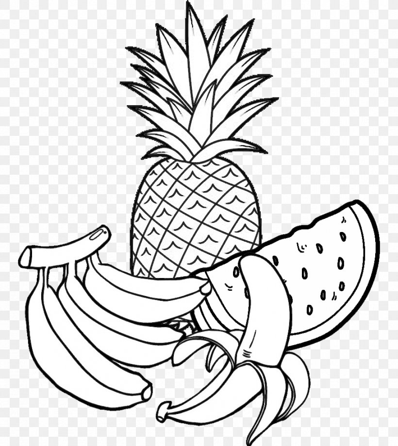 Coloring Book Drawing Fruit Black And White, PNG, 907x1017px, Coloring Book, Artwork, Black And White, Drawing, Fictional Character Download Free