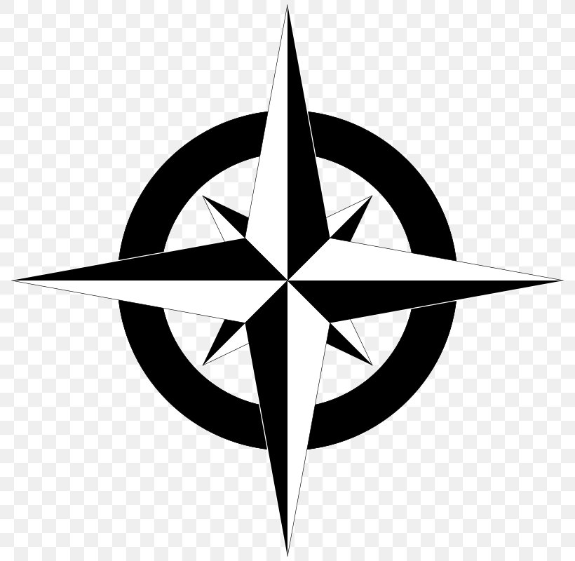 Compass Free Content Clip Art, PNG, 800x800px, Compass, Artwork, Black And White, Cardinal Direction, Compas Download Free
