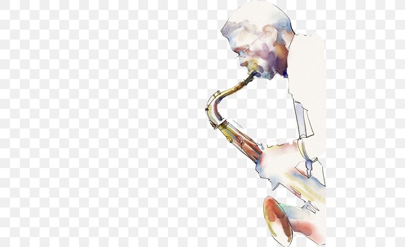 Jazz Saxophone Painting Art Painter, PNG, 500x500px, Watercolor, Cartoon, Flower, Frame, Heart Download Free