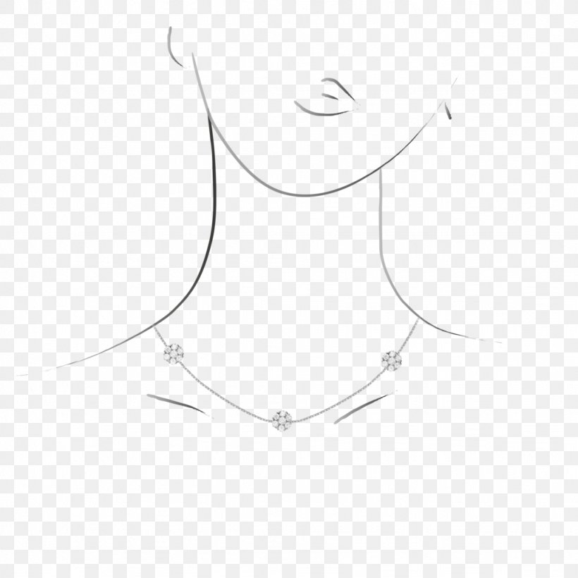 Necklace White Chain, PNG, 1024x1024px, Necklace, Black And White, Chain, Fashion Accessory, Jewellery Download Free