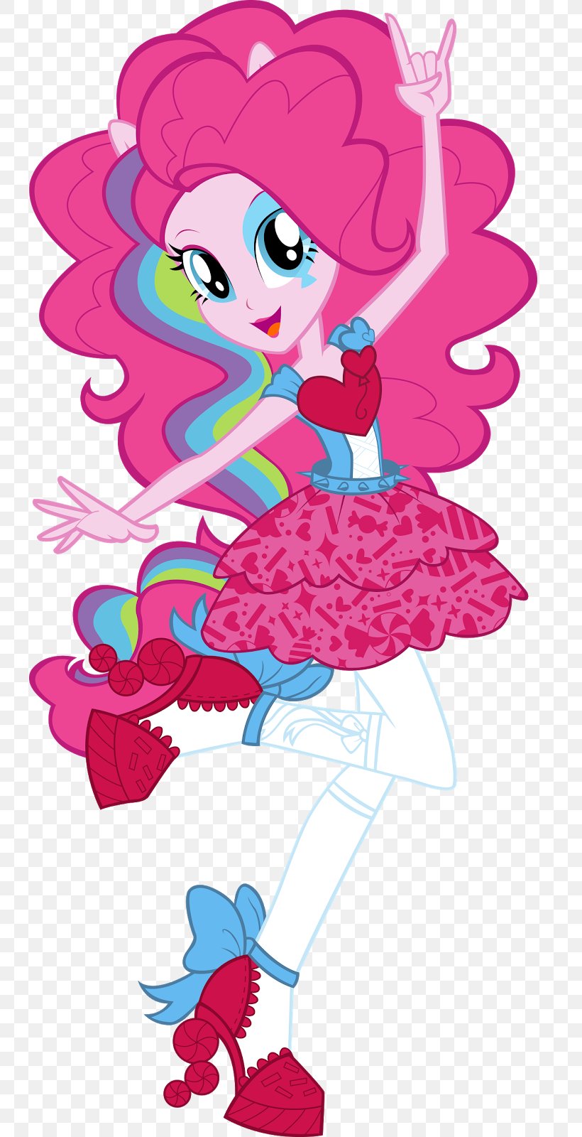 Pinkie Pie Rainbow Dash Twilight Sparkle Rarity Pony, PNG, 738x1600px, Watercolor, Cartoon, Flower, Frame, Heart Download Free