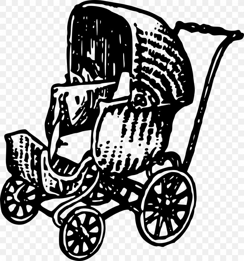 Baby Transport Clip Art, PNG, 2234x2400px, Baby Transport, Baby Carriage, Black And White, Carriage, Cart Download Free