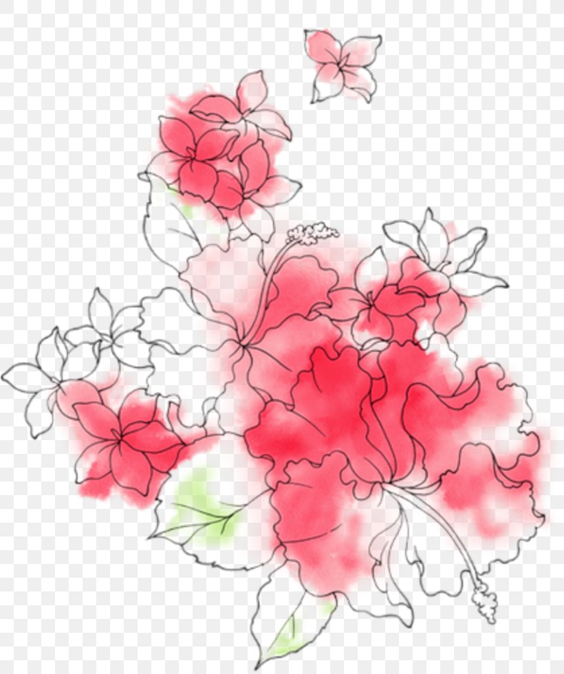 Brush Hibiscus Watercolor Painting, PNG, 817x980px, Brush, Azalea, Blossom, Branch, Cherry Blossom Download Free